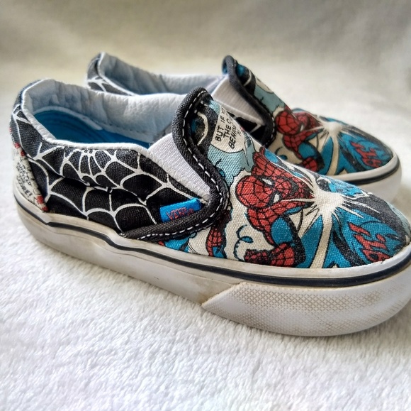 spiderman slip ons vans